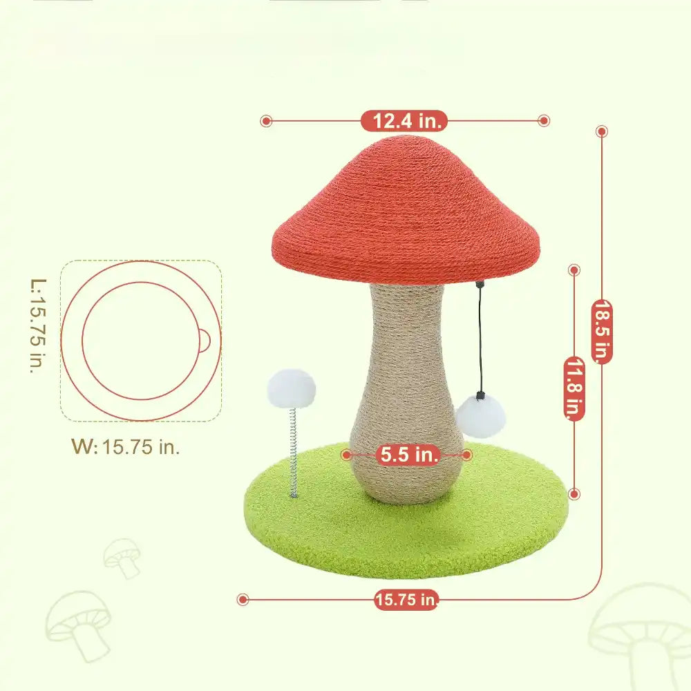 Mushroom Cat Scratching Post