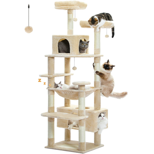 Classic Multi-Level XL Cat Tree 72" - Six Colors